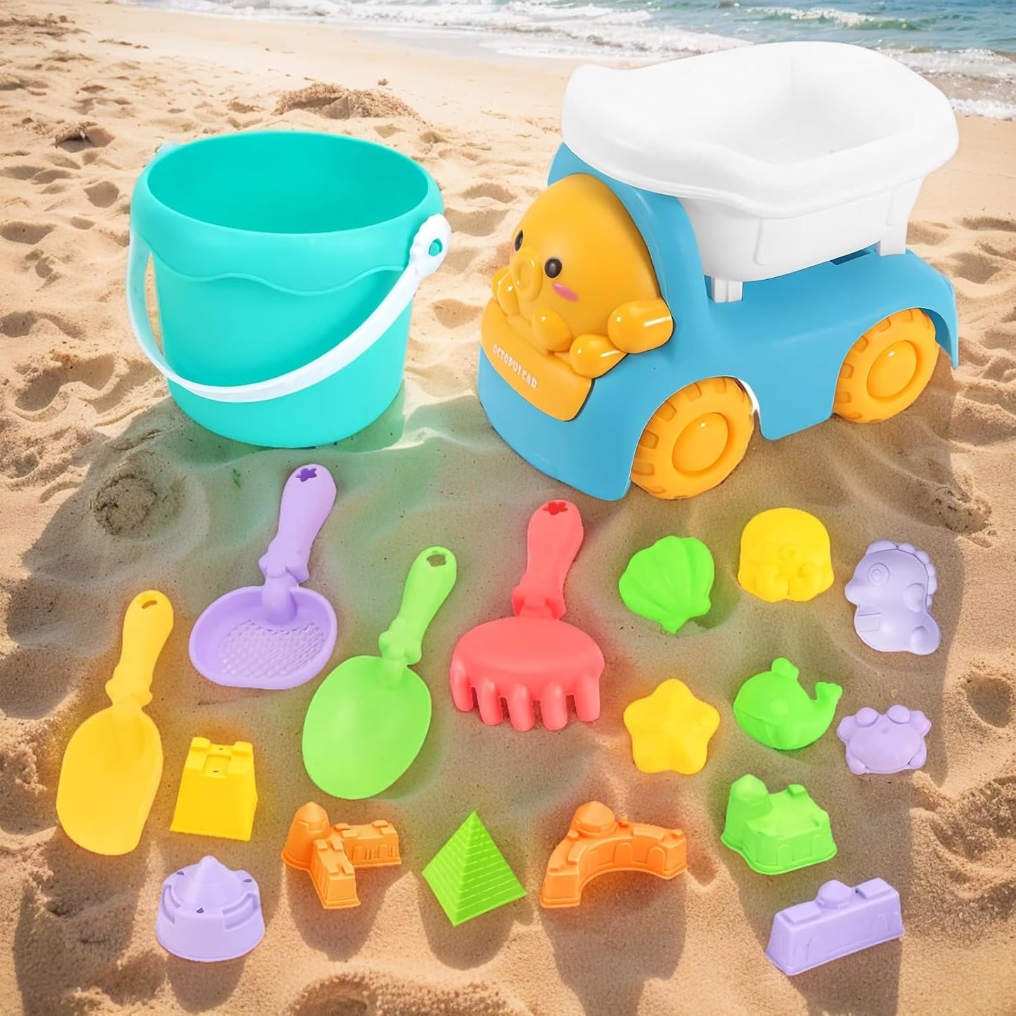 Beach Toys, Sand Set Kids, Summer Pool Entertainment Tools, Fun Outdoor Toddler Supplies, 9.06x4.33x7.48 Inches, Backyard Activities, Beach Trips, Water Play