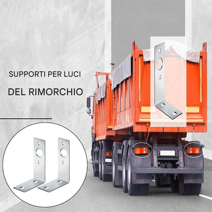 Qzdtue Trailer Light Bracket, Tail Lamp Mount, L Shape Metal Rack, Two-Piece Holder Set, 4.49x2.99x1.5 inches, Support Frame, Transport Accessory for Vehicle, Truck, Boat, Marine