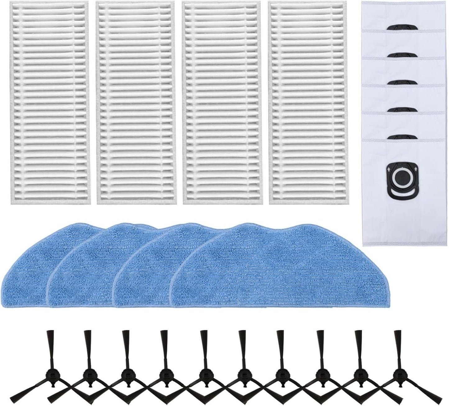 Cleaning Essentials - Set di spazzole laterali e filtro per aspirapolvere Tefal Xplorer Serie 75 S+ RG8597W (B)