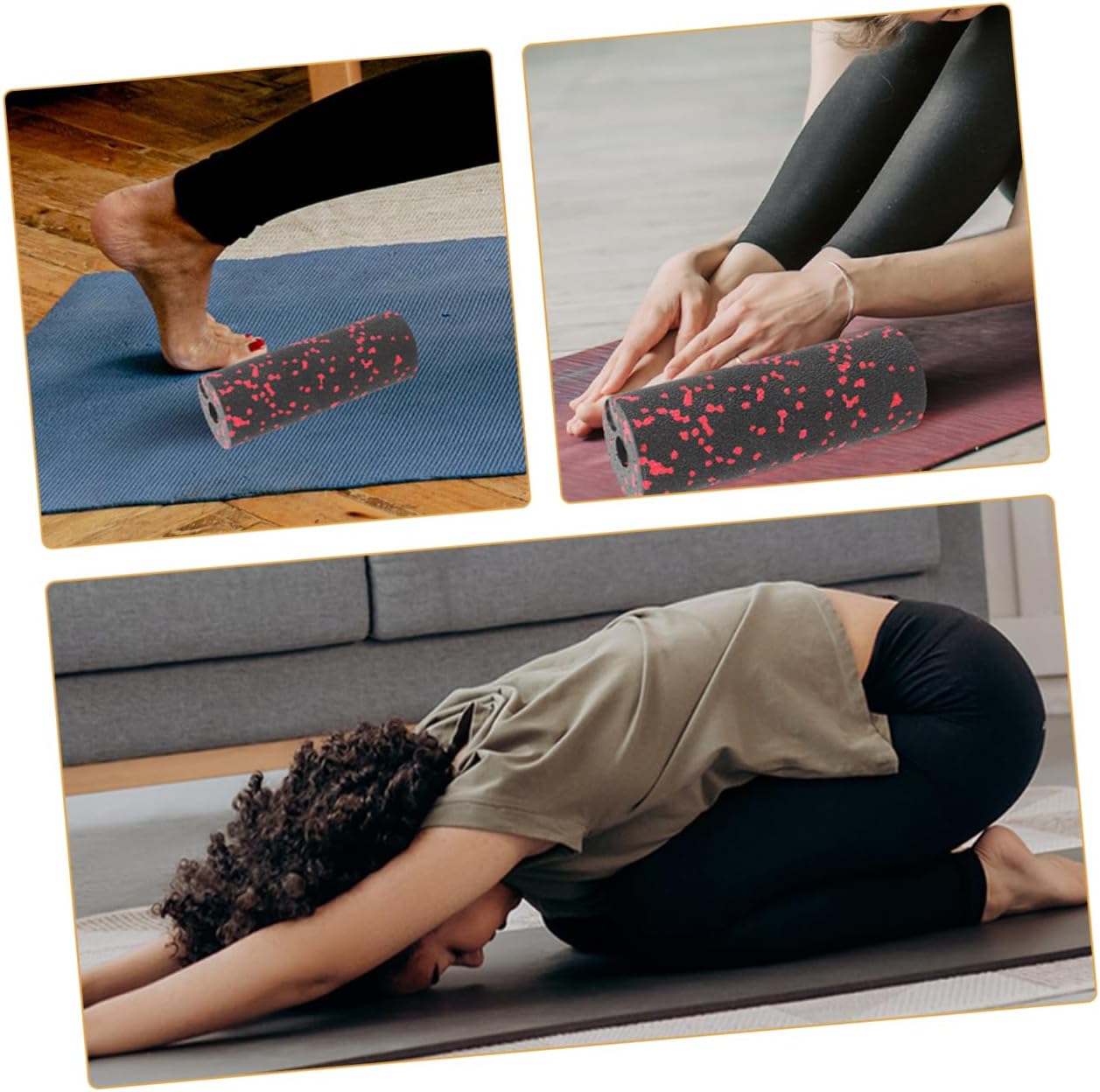 TOYANDONA 4 Pezzi Mini Colonna Yoga Colonna a Rulli Massaggiante in Sughero Del Corpo Per Massaggio Muscolare Massaggio a Colonna Di Yoga Creativo Epp