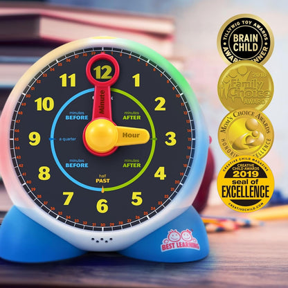 Best Learning Learning Clock - Educational Talking Learn to Tell Time Light-Up Toy with Quiz and Sleep Mode Lullaby Music - Ideal Birthday Toddlers & Kids Ages 3 to 6 Years Old