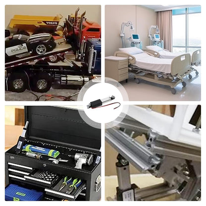 Juyancao 125mm 20N Mini Electric Linear Actuator 5 Inch Linear Motion Actuator 12V Actuators with Brackets for Cabinets, Robotics, Home Automation, Window Opener