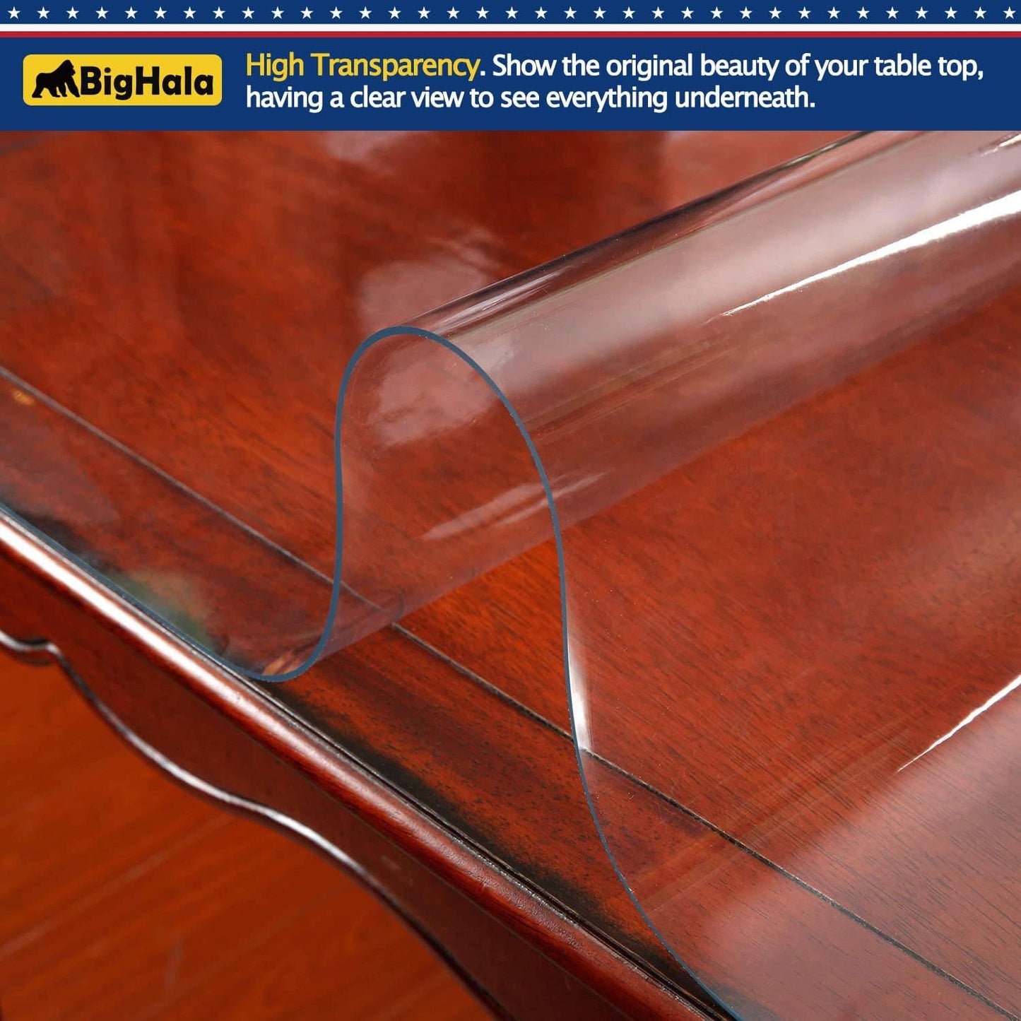 Thick Furniture Table Protector Clear Plastic Tablecloth Mat Wipeable Easy to Clean Protective Desk Cover Eco PVC Clear Vinyl Coffee Dining Tabletop Water Resistant Protection Pad Mat 40 X 72 Inch