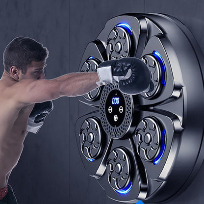 Music Boxing Machine, Smart Workout Punching Trainer, Wall-Mounted Fitness Boxing Machine, Interactive Exercise Punching Pads with LED Lights, High-Tech Punching Trainer for Home Workouts and Fitness