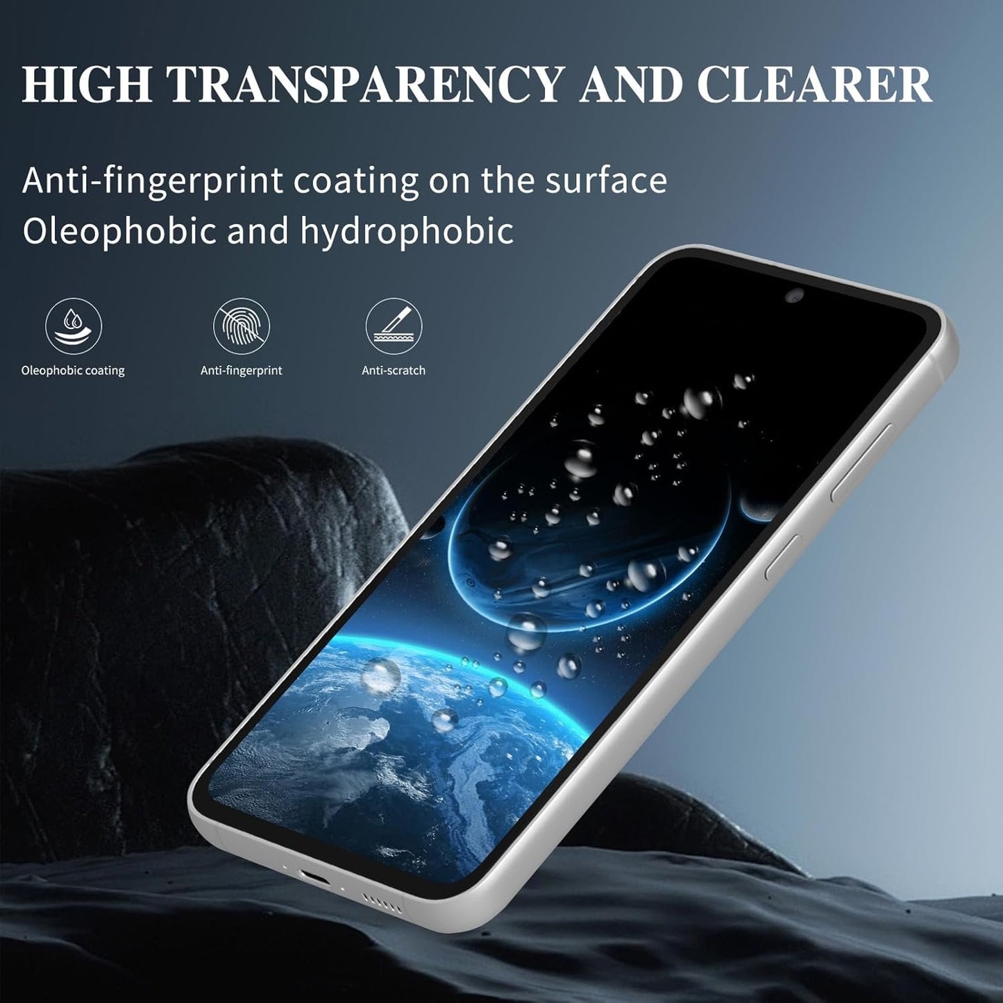 GOZOPO [3+2 Pack] Tempered Glass Screen Protector for Samsung Galaxy S23 FE, [Scratch Resistant] [Bubble Free]