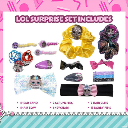 L.O.L Surprise! Townley Girl Train Case Cosmetic Makeup Set Includes Lip Gloss, Eye Shimmer, Nail Polish, Hair Accessories & more! for Kids Girls, Ages 5+ perfect for Parties, Sleepovers & Makeovers
