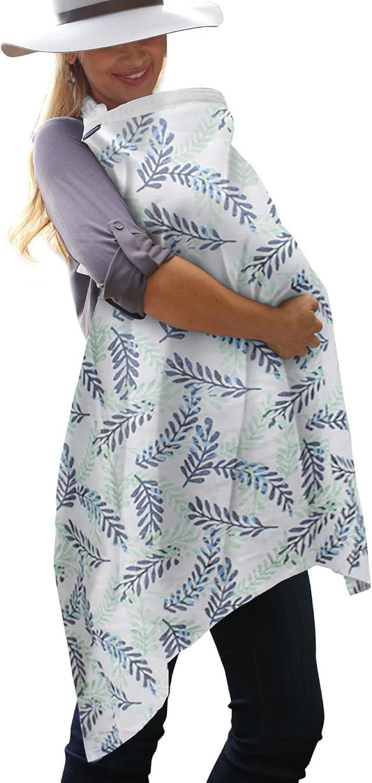 Bebe au Lait Nursing Cover, Apron, Shawl, Privacy Covers for Breast Feeding & Pumping, Breastfeeding Cover for Mom, Soft, & Breathable Muslin Cotton, Full Coverage, One Size Fits All - Athens