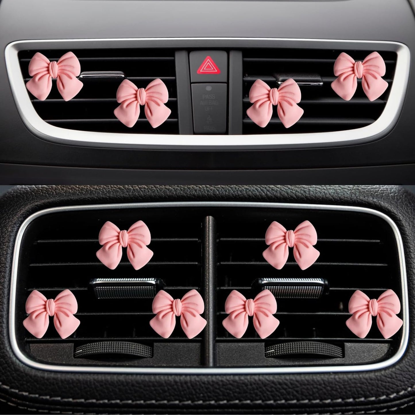 CasaPopz 6 pcs Pink Bow Car Air Freshener Coquette Cute Girly Car Decor Accessories Interior Aesthetic Car Decorations Stuff for Women Girl