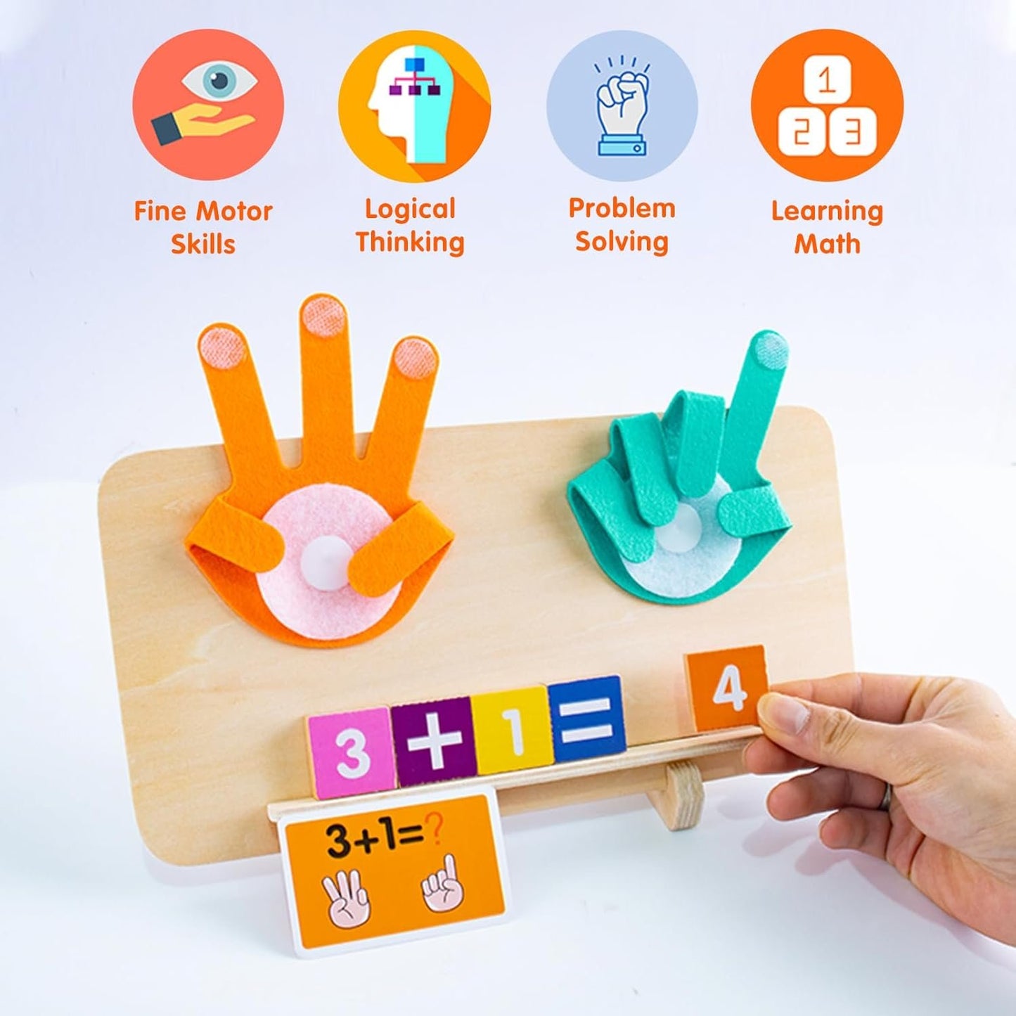 daboot Number Learning Toys for Toddlers 3-5: Number Blocks Math Games Educational Learning Montessori Toys for 3 4 5 Year Old Boys Girls