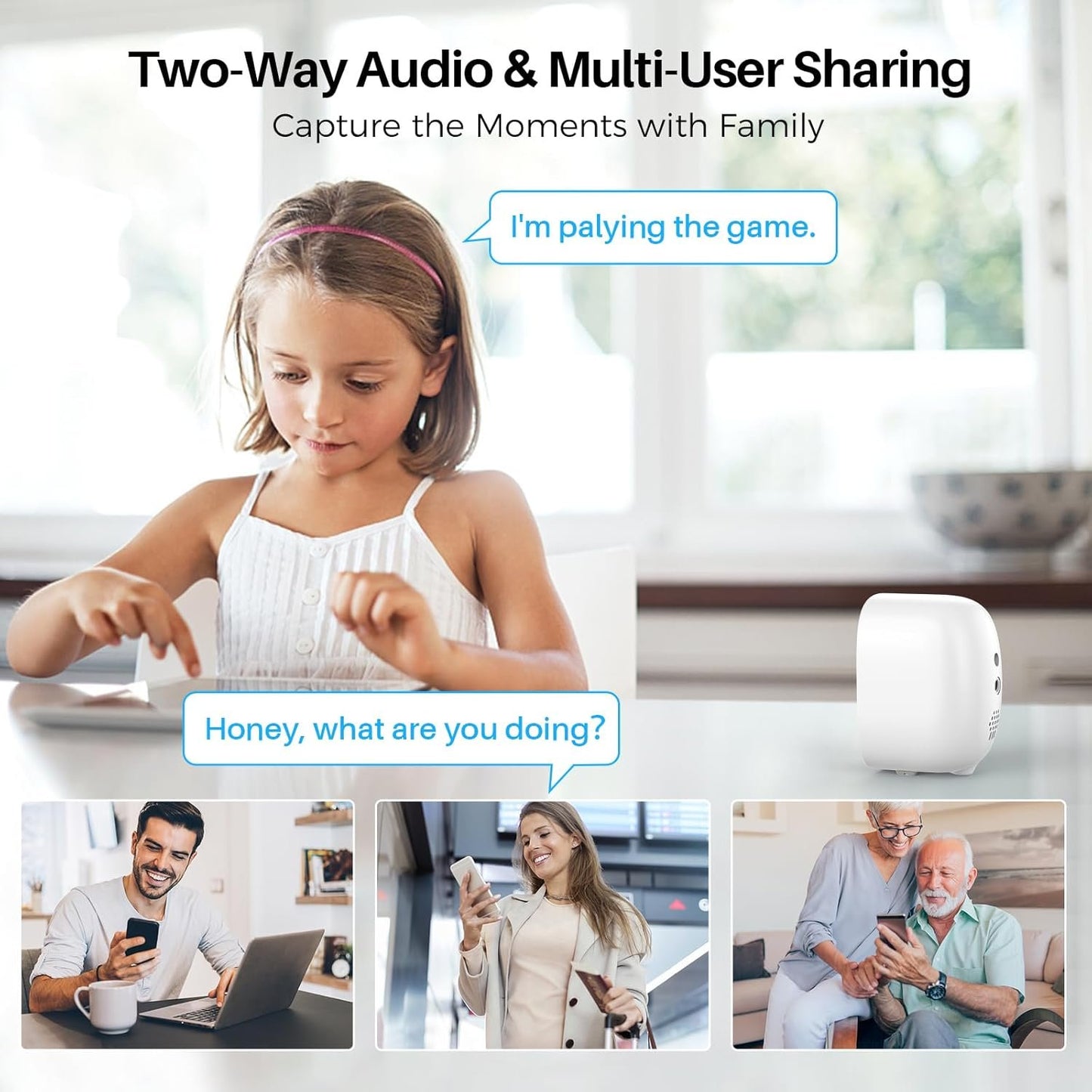 Security Cameras Wireless Outdoor, Outside Cameras for Home Security with AI Motion Detection, Recharge Battery Powered, 2K Color Night Vision, IP66 Weatherproof, 2-Way Talk, SD/Cloud Storage