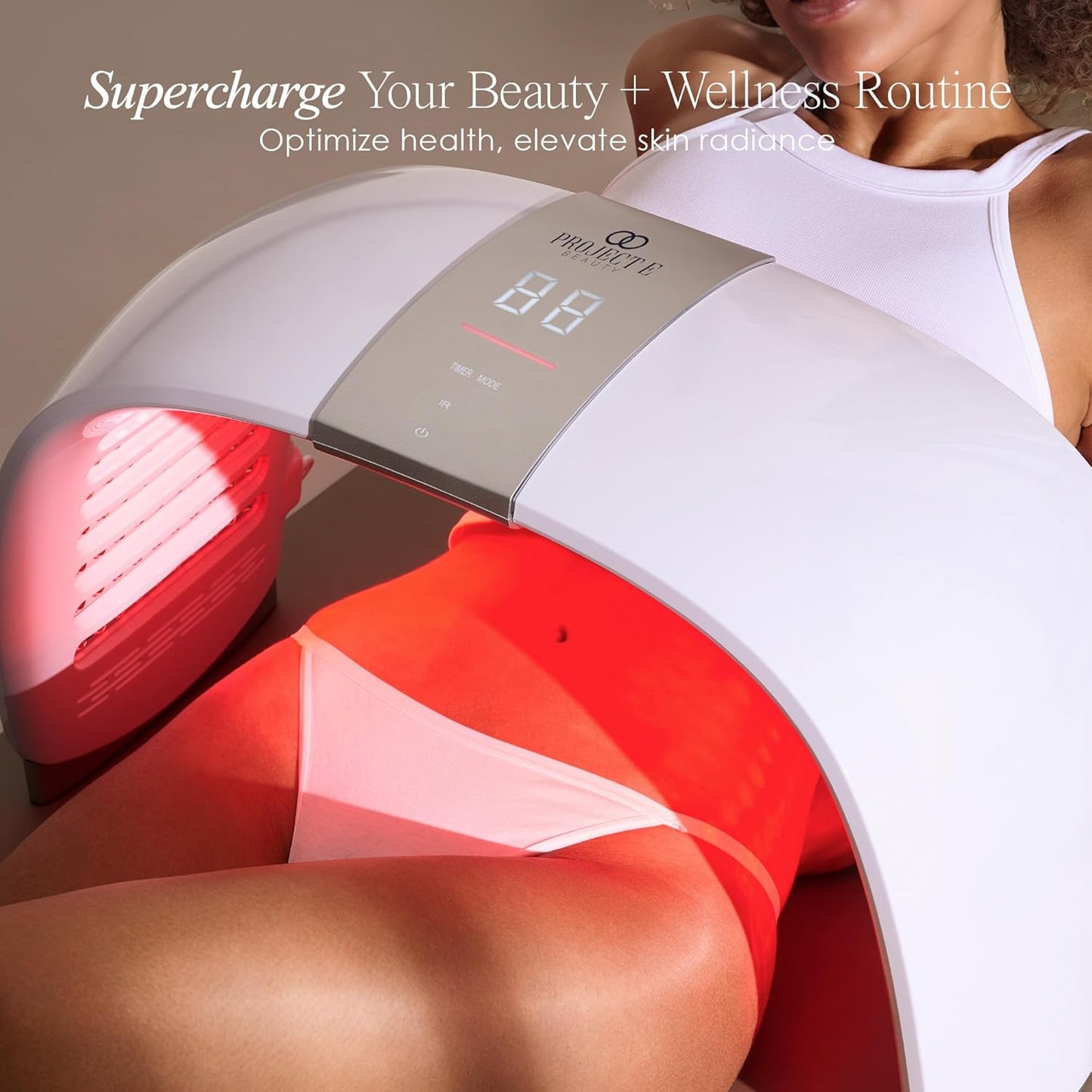 Lumalux Dome | Face & Body Led Light Therapy Device by Project E Beauty | 7 Color + Infrared Light Therapy | Anti-Aging & Rejuvenation | Extra Large Beauty Equipment For Salon Home SPA use