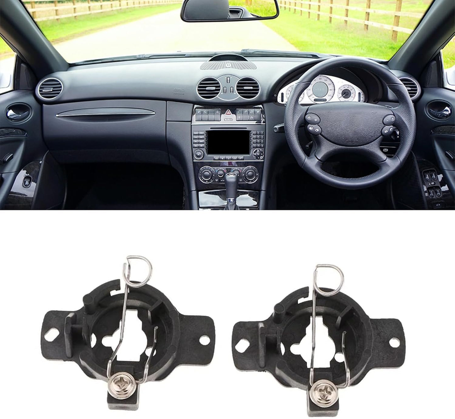 2PCS Headlight Bulb Holder S320 Replacement Bulb Base Socket Holder Clip Automotive Accessories