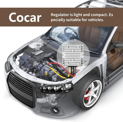 Cocar DC 24V to 12V Converter, Step-Down 30A 360W Transformer Converter Adapter Power Supply Regulator for Heavy Duty Car Truck Vehicle Solar System, Etc. (Accepts DC15-40V Inputs)