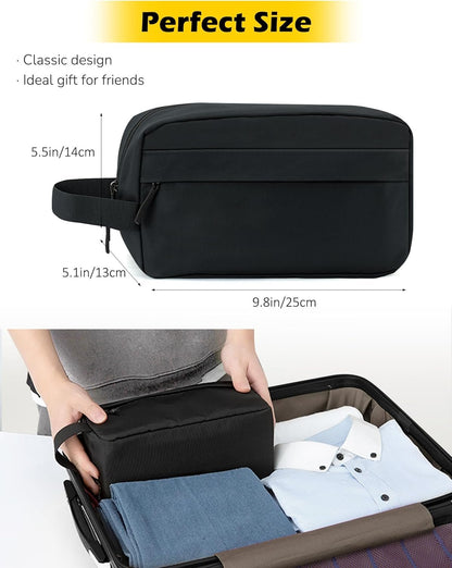 Toiletry Bag for Men, Hanging Cosmetic Bag Travel Accessories, Travel Essentials Shaving Dopp Kit, Mens Travel Bag Toiletries Organizer Case for Business Trips Swim Camping (Blue)