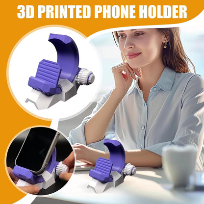 3D Printed Gear Design Desk Smartphone Holder, Portable Cellphone Dock, Stylish Mount, Adjustable Smartphone, Convenient Phone Support, Phone Stand for Travel and Outdoor Use