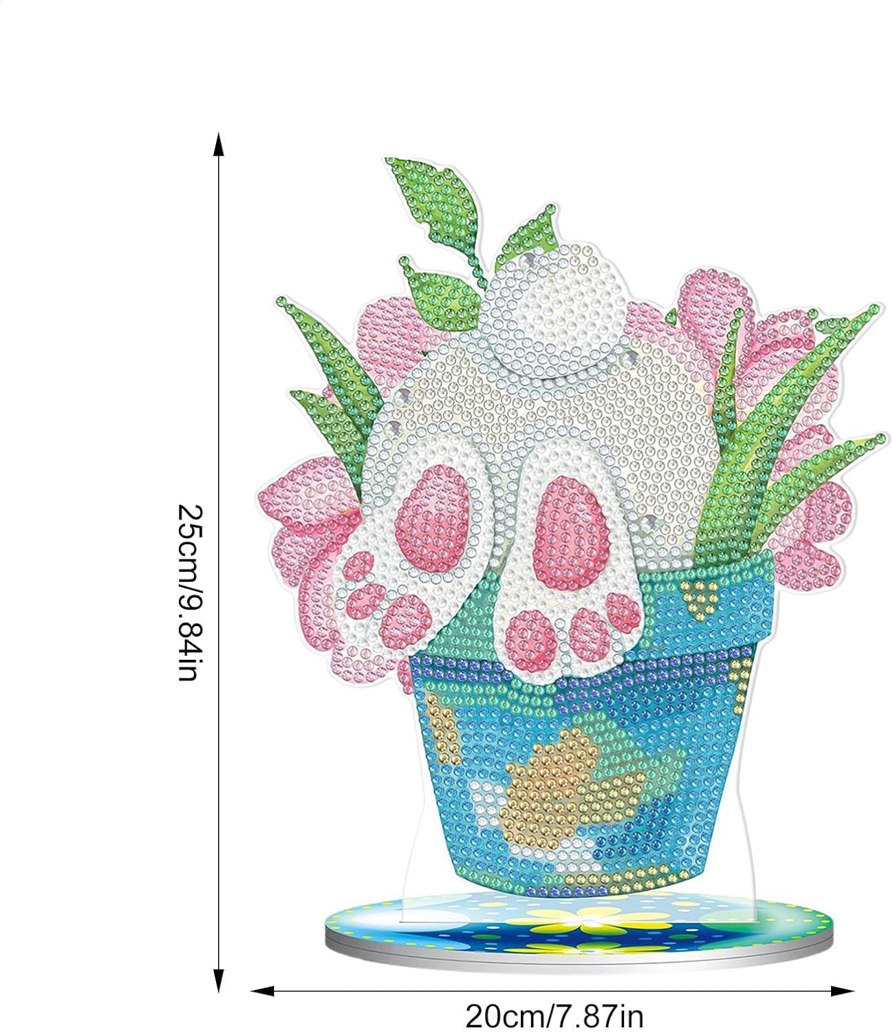 Tabletop Rhinestone Art, Desktop Bunny Eggs Rhinestone Painting, Easter Spring Holiday Decor, Easter Table Decoration, Rhinestone Easter Art, Seasonal Easter Decor, Holiday Gem Art, Dining Room Easter