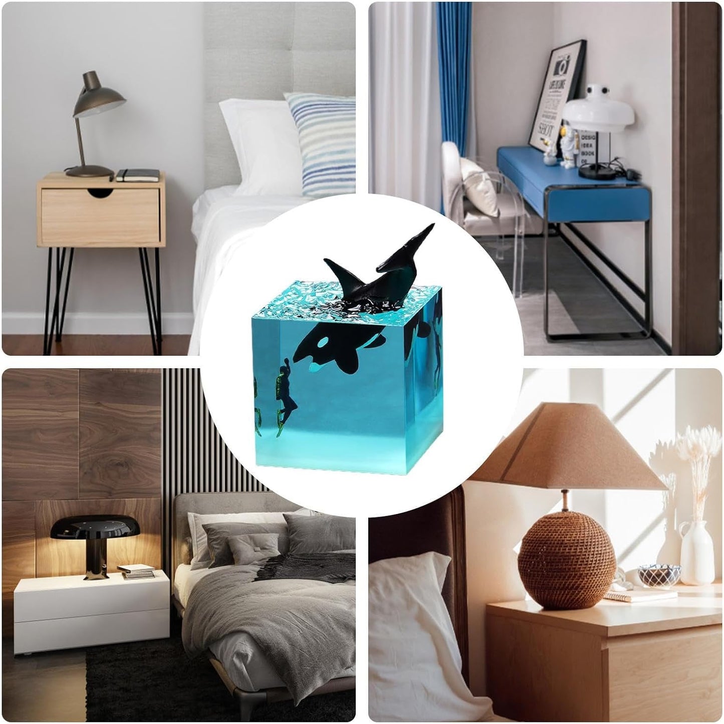 Cube Lights for Bedroom – Scene Night Lamp, Bedside Light | Soothing Kids Nightlight, Desk Decor, Living Room Accent, Shelf Display, Sleep Aid Glow Cube, Nursery Room Decoration