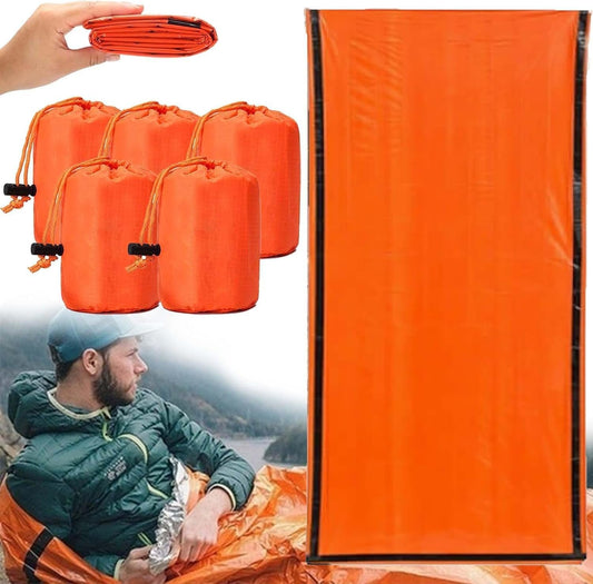 Sierra Madre Emergency Sleeping Bag, 84"X36" Waterproof Sierramadre Emergency Sleeping Bags for Survival, Pocket Size Survival Blanket, Thermal Bivy Sack for Outdoor Camping, Hiking