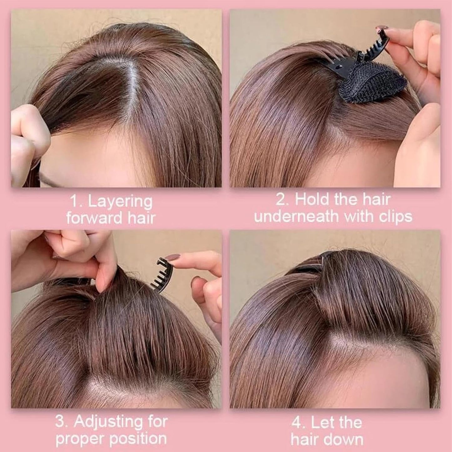 Volume Hair Clip - Basic Volume Hair Comb, Sponge Front Hair Clip, Volume Increase Hair Cushion for Women Girls, 7 x 6 cm