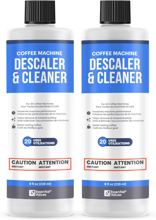 Essential Values Universal Descaler for Espresso and Keurig Coffee Machines, 2 Pack