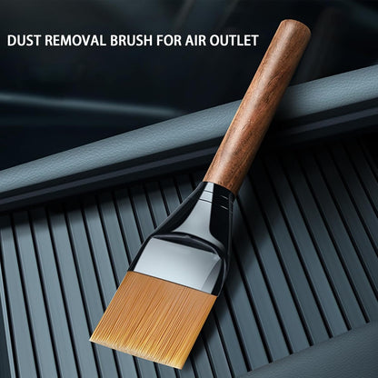 ccuzs Car Cleaning Brush, Interior Detailing Tool, Soft Bristle Dust Brush, Multi-Purpose Auto Cleaner, Ensured to Withstand Frequent Use, Made of Wood Material