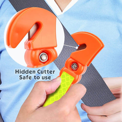 MorTime 6 Pack Car Safety Hammer Window Breaker, Car Emergency Escape Tool, Window Hammer Seat Belt Cutter