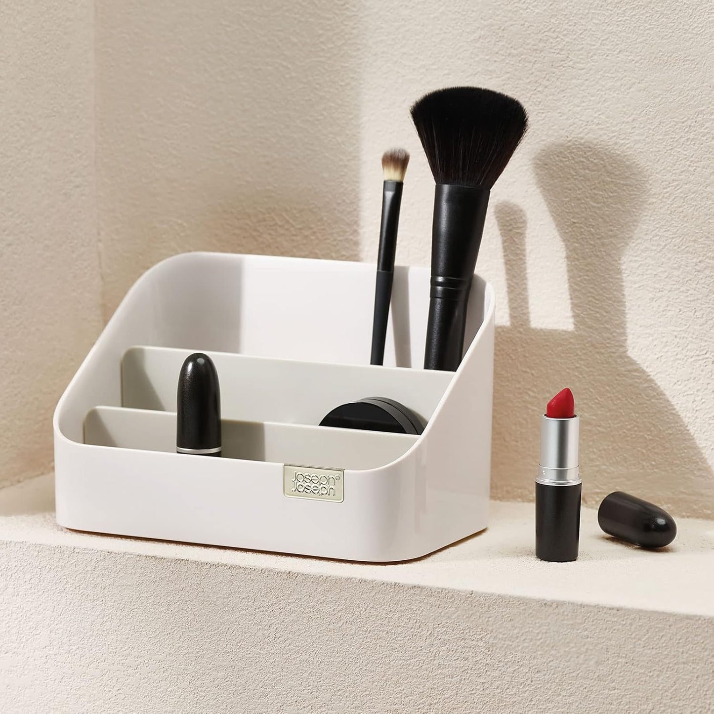 Joseph Joseph Viva Tiered Makeup Cosmetic Organiser, dismantles for easy cleaning – Shell