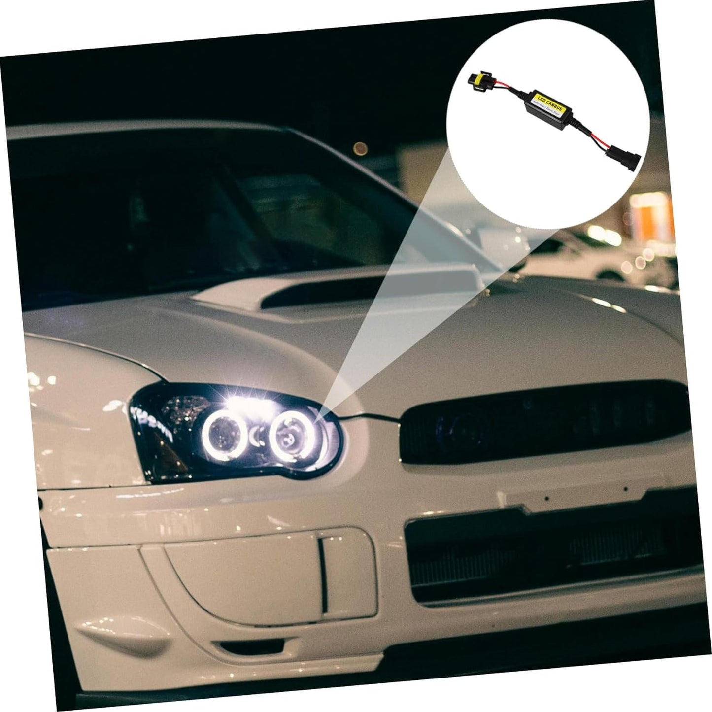 IMIKEYA Car LED Headlight Decoder EMC Filtering Technology Compatible with Prevents Flickering