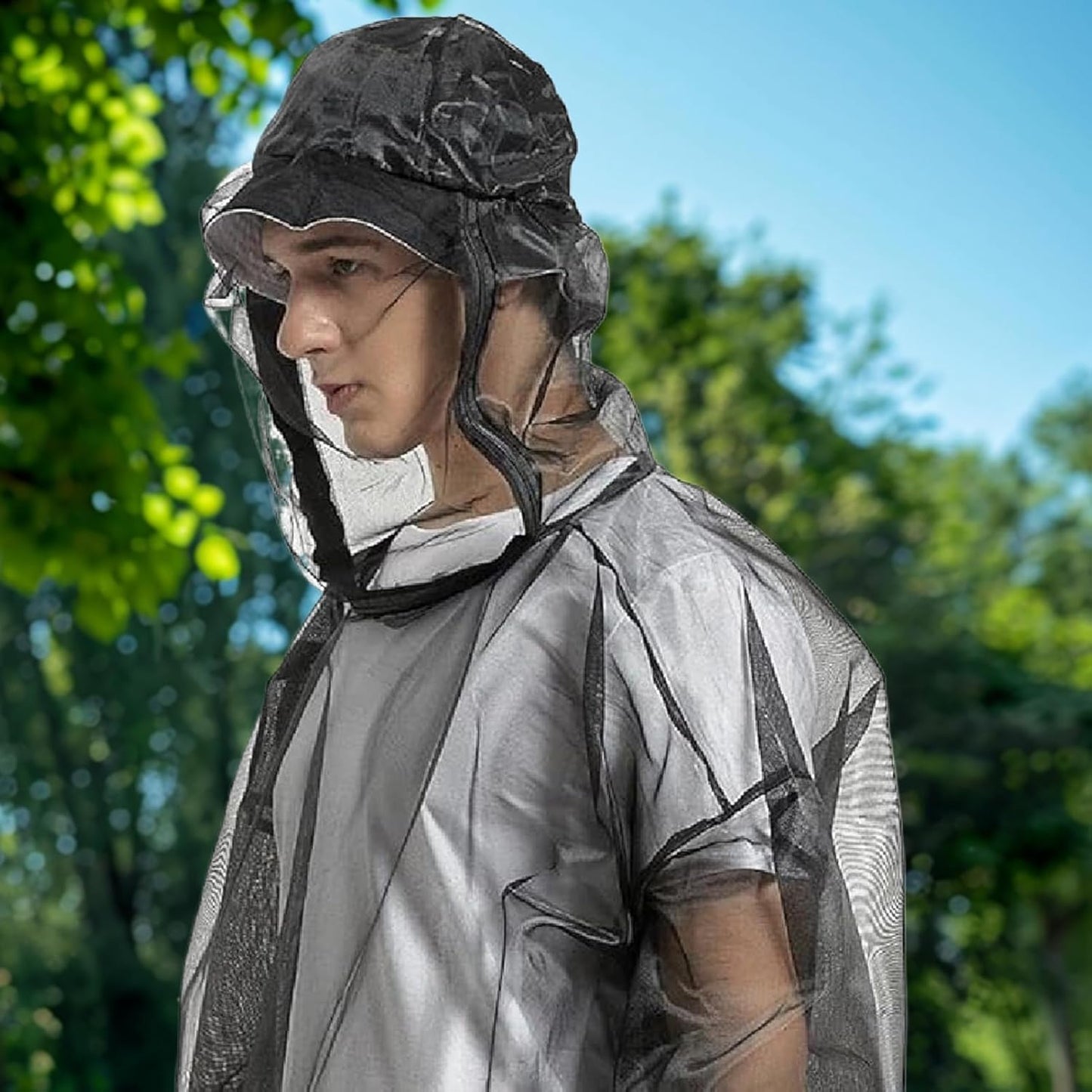 Fly Resistant Clothing, Full Net Protection Suit, Breathable Flexible Shield, Lightweight Outdoor Gear, Ideal for Women, Men, Camping, Travel, Fishing, Hiking, Adventures