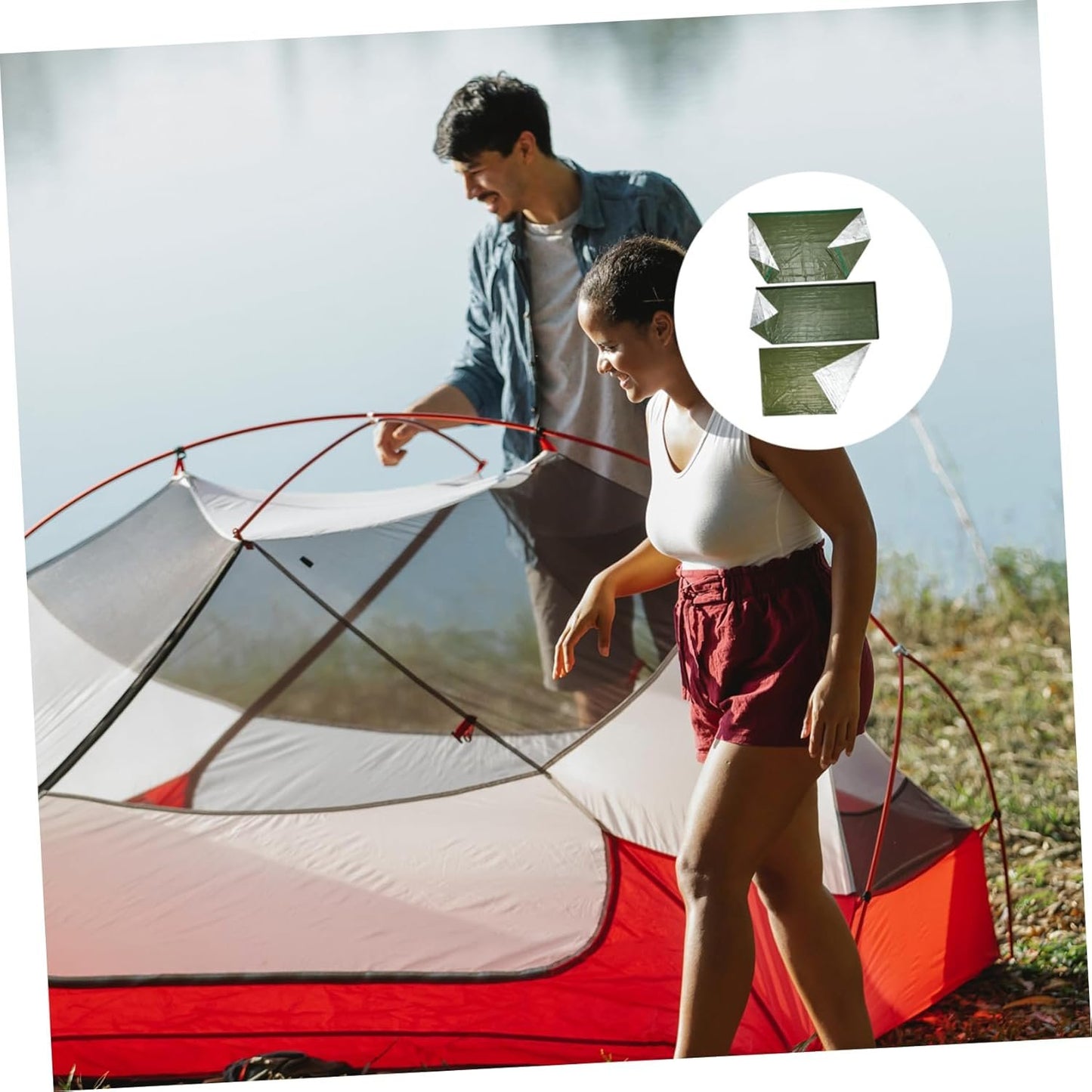 GOOHOCHY Emergency Tent Outdoor Camping Tent Outdoor Sleeping Sack Portable Tent Outdoor Sleeping Blanket Outdoor Tents Outdoor Camping Tool Pe Tear-Resistant Material