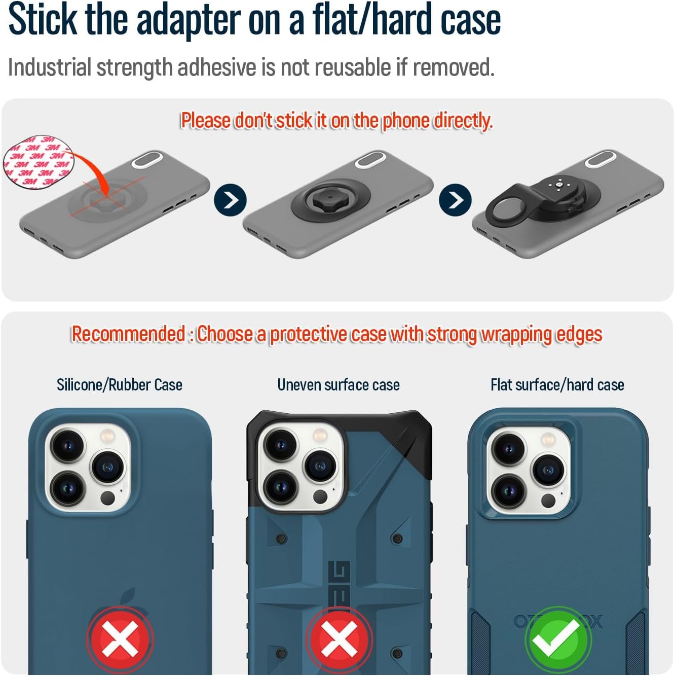 sincetop Bicycle Phone Mount, Mountain Bike Stem Cell Phone Holder, Aluminum Bicycle Handlebar Clamp, Quick Release Attachment 【Seres C-2a Gen】
