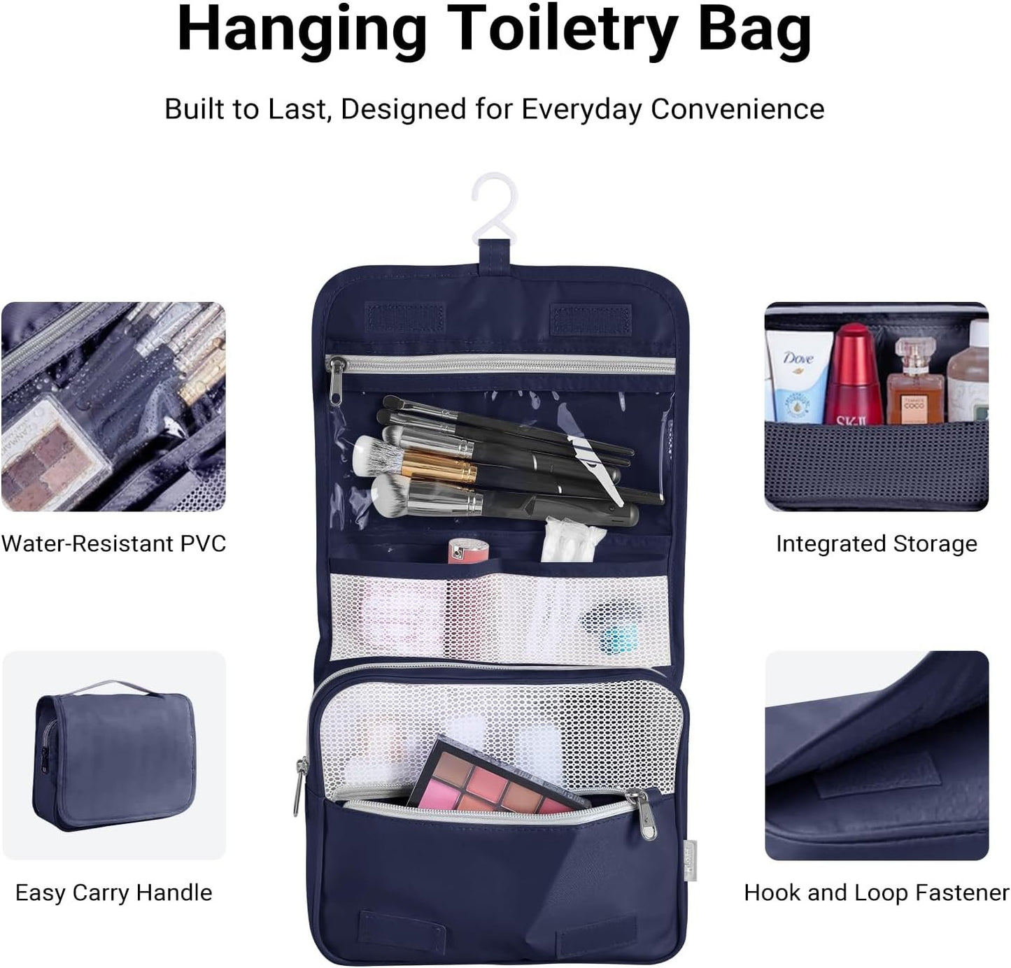 TOP G 9-Piece Packing Cubes Set for Travel â€“ 4 Sizes (XL, L, M, S) Luggage Organizer Bags with Passport Holder for Carry-On Suitcases and Travel Accessories Navy
