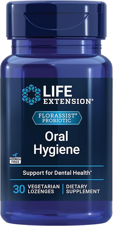 Life Extension FLORASSIST Oral Hygiene – Probiotic, Promotes Overall Oral Health – Gluten-Free, Vegetarian – 30 Lozenges