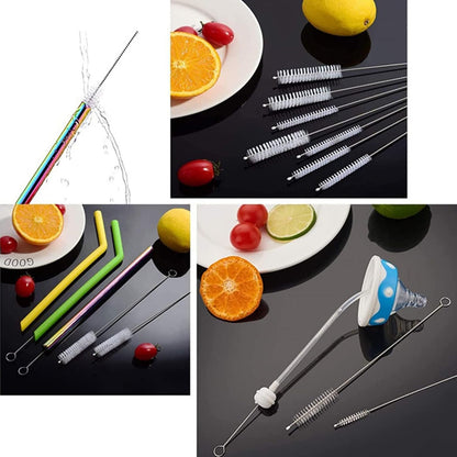Pipe Straw Cleaner Brush 12 inch Long, 10 PCS Set Bristles Diameter(4+8+10+12+16mm) for Cleaning Straw, Pipe, Sippy Cup, Bottle and Tube