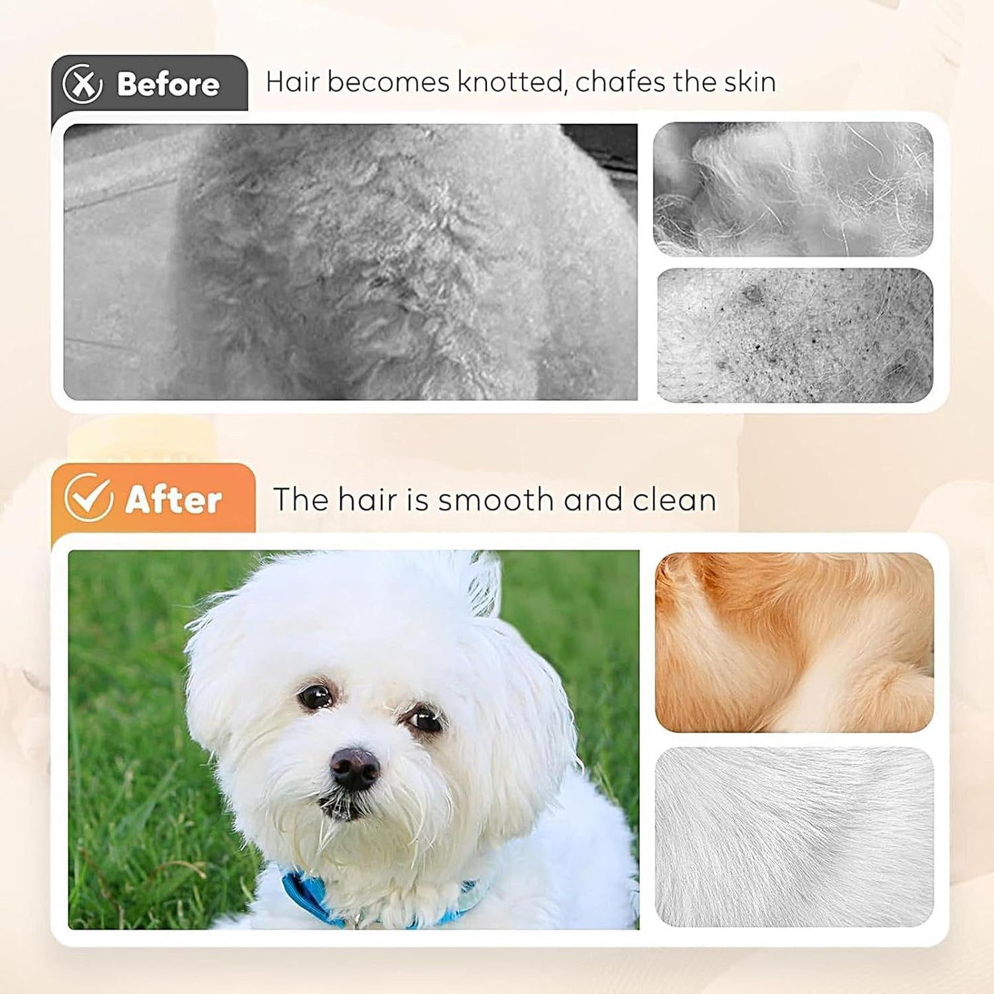 Dog Bath Brush, Pet Massage Brush with Shampoo Dispenser, Reusable Silicone Bristles, Gentle Cat Comb Cleaner, 7.48x2.76x3.74 Inches, Ideal for Small Animals, Kitten, Puppy