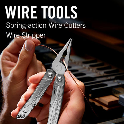 LEATHERMAN, Wingman Multitool with Spring-Action Pliers and Scissors, Stainless Steel with Nylon Sheath