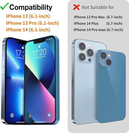 EGV 3 Pack Screen Protector for iPhone 13/ iPhone 14/ iPhone 13 Pro/iPhone 16Se 6.1 inch, Tempered Glass HD Screen, Scratch Resistant Film, Easy Installation
