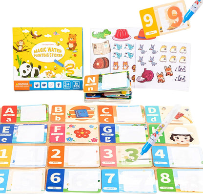 Stickers Books for Kids, Reusable Toddler Busy Book, Educational Activity Set, Interactive Learning Toy, Pages, Fun Travel Entertainment, for Airplane Preschool Play