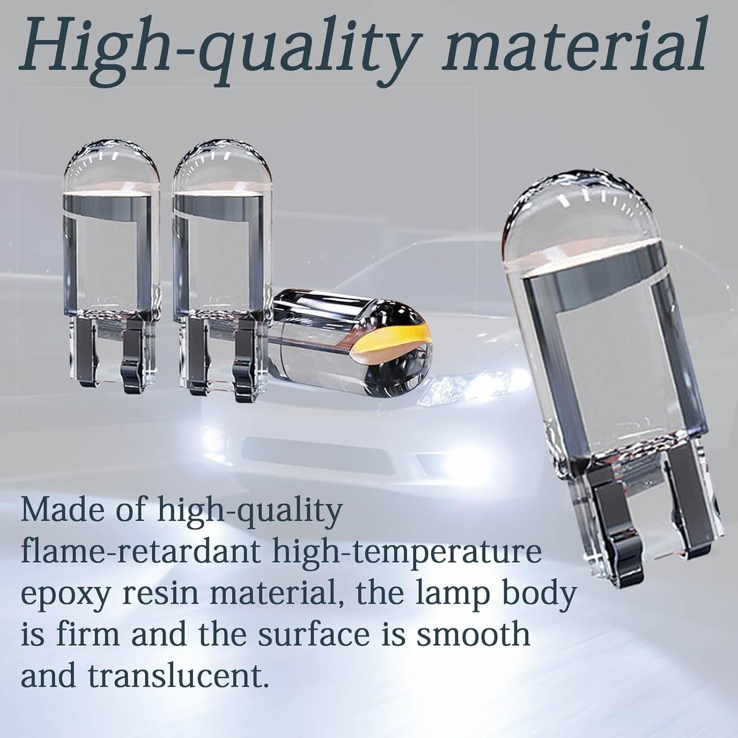 20PCS 194 T10 COB LED Light Bulb for Car, 12V 168 2825 W5W Super Bright Wedge Replacement Lights, Auto Interior Accessories Universal for Car Dome Map Door Courtesy License Plate Trunk Lights (White)