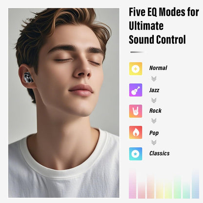 Sleep Earbuds, Bluetooth 5.4 Mini Wireless Ear Euds with Multifunctional Touch Screen, 48H Bass Stereo Headphones with Sleep Mode/5 EQ Modes/ENC Noise Cancelling, IPX7 Earphones for iOS Android