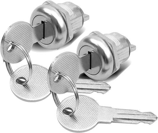 Tool Box Locks with Keys Fit for T-Handle Tool Boxes Lock Cylinder Length 5/8" Lock Body Diameter 23/32" Replacement Truck Toolbox 2 Lock Cylinder 4 Keys