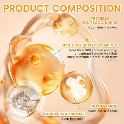 Vitamin C Skin Care Kit, 5 Piece Skincare Kit with Vitamin C Cream, Cleanser, Eye Cream, Serum, Tonic, Full Face Skincare Kit for Radiant Skin