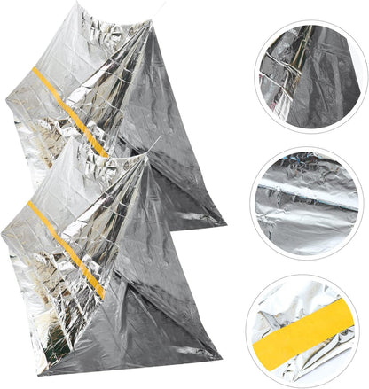 Sosoport 2pcs Disposable Emergency Shelter Tent Portable Tube Tent for Outdoor Survival Camping and Hiking