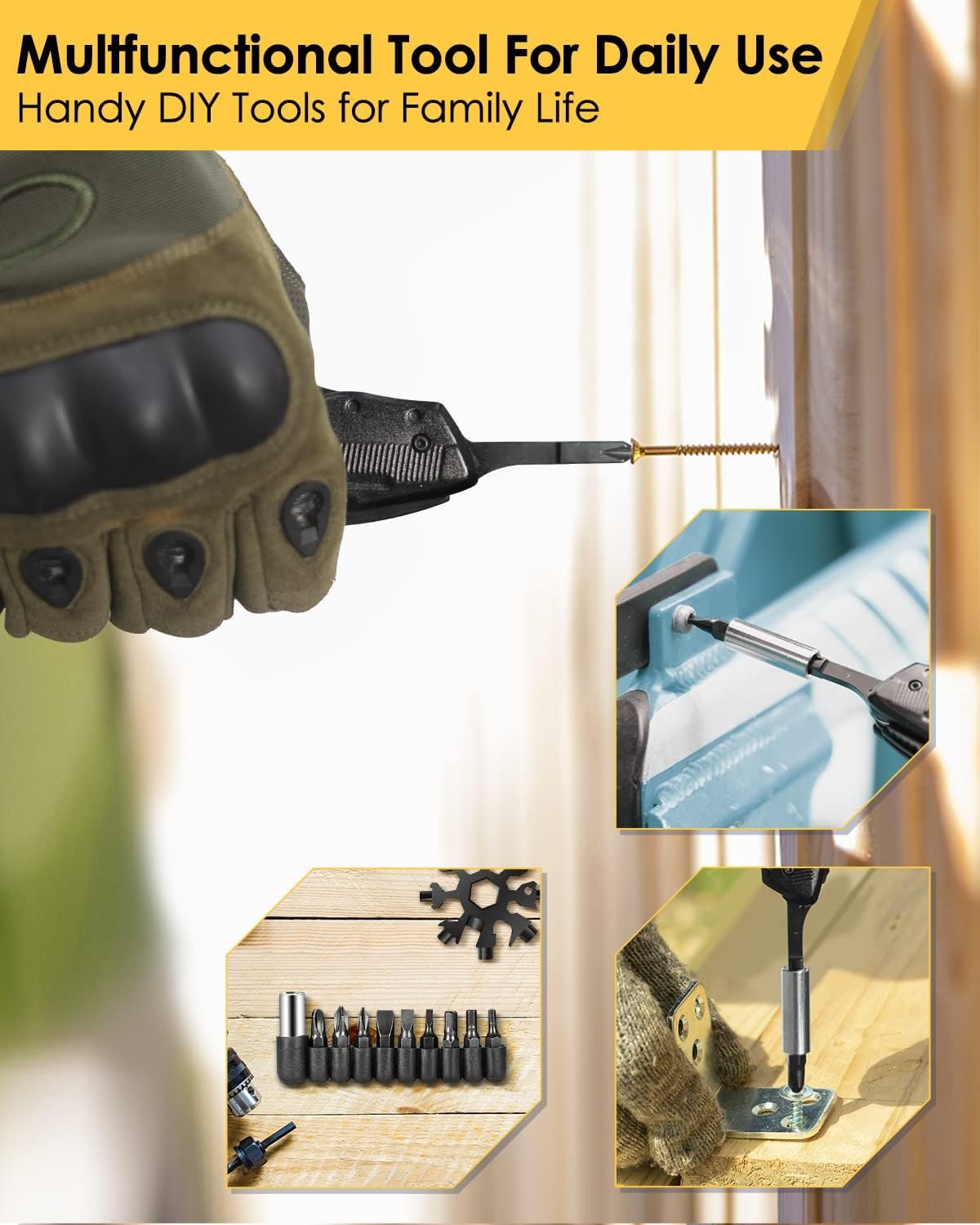 Gift for Men,Women BIBURY 15-in-1 Multi-Functional Pliers & 18-in-1 Snowflake Multitool, Foldable Multi-Tool Multitool Pocket Tool in Durable Stainless Steel, Camping Gadgets for Outdoor Adventurers