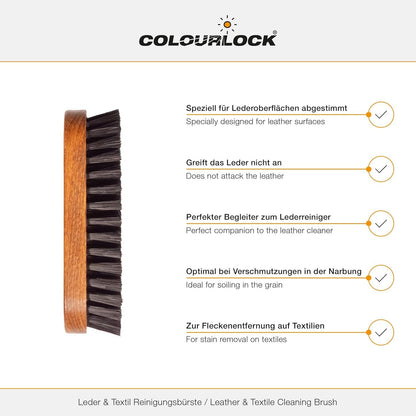 COLOURLOCK Leather & Textile Cleaning Brush for Car Interiors, Alcantara Car Seats And Leather Furniture Upholstery By COLOURLOCK