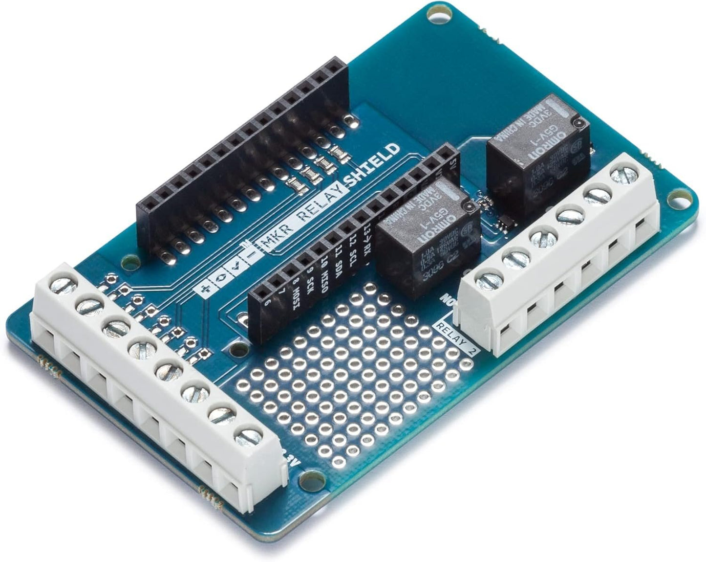 Arduino MKR Relay Proto Shield [TSX00003] – Relay Module with Prototype Area for MKR Boards, Ideal for IoT and Home Automation Projects