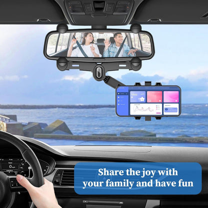 QLoztyse Car Rearview Mirror Holder Adjustable Multi-Function 360