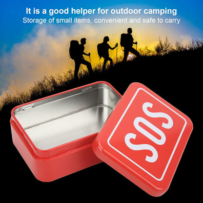 NDNCZDHC Portable Field Survival Storage Kit, Emergency Tool Storage Case for Outdoor Camping, Mini SOS Survival Box