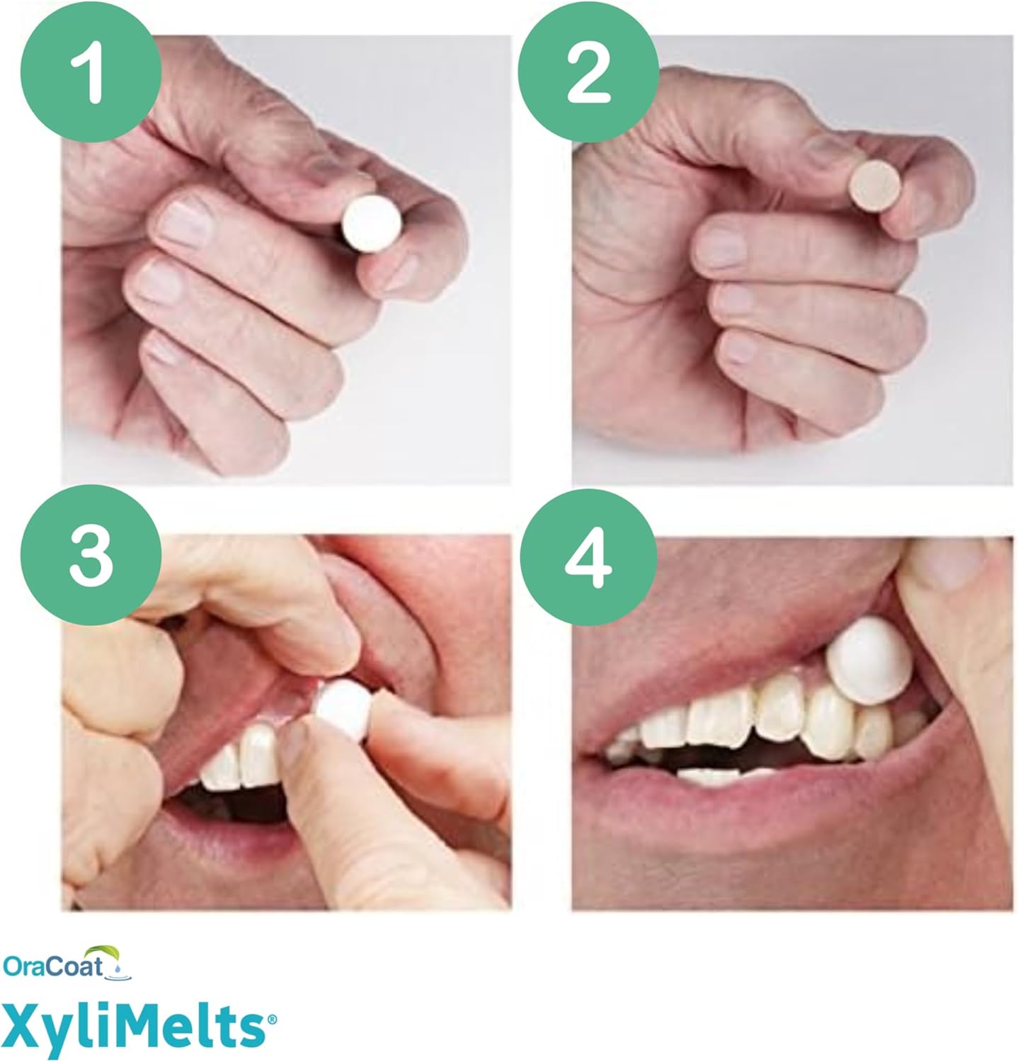 OraCoat XyliMelts 40 Adhesive Pads Against Caries and Oral Dryness - Mild Mint
