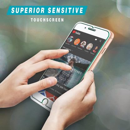 [2-Pack] HPTech Screen Protector For iPhone 8 Plus, iPhone 7 Plus, iPhone 6S Plus, iPhone 6 Plus Tempered Glass Film (5.5-Inch) Case Friendly, Bubble Free, Easy Installation